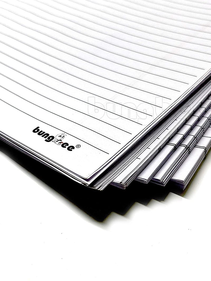 Bungbee Answer Sheets for Exam Practice CBSE ICSE DU - 1280 Ruled Pages / 640 Sheets / 320 Joint Without Fold - With Margin, With Hole for Tag - Image 3