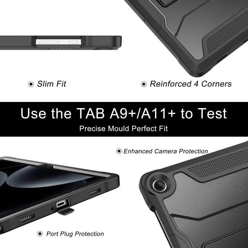 Soke Case for Galaxy Tab A11+ Plus /A9+ 11-Inch, with Screen Protector and Kickstand, Rugged Full Body Protective Cover for Samsung Galaxy Tablet A11+/A9+ [SM-X230/236/210/216] - Black - Image 5