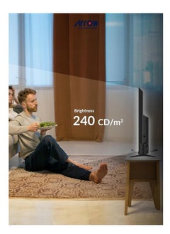 ARRQW 32-inch TV, modern design, stereo speakers, 1366 x 768 screen with ultra-fast response time, HDMI and USB ports, headphone jack, and sleep timer  - Image 4