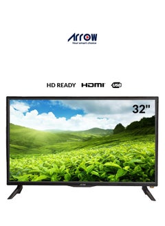 ARRQW 32-inch TV, modern design, stereo speakers, 1366 x 768 screen with ultra-fast response time, HDMI and USB ports, headphone jack, and sleep timer  - Image 2