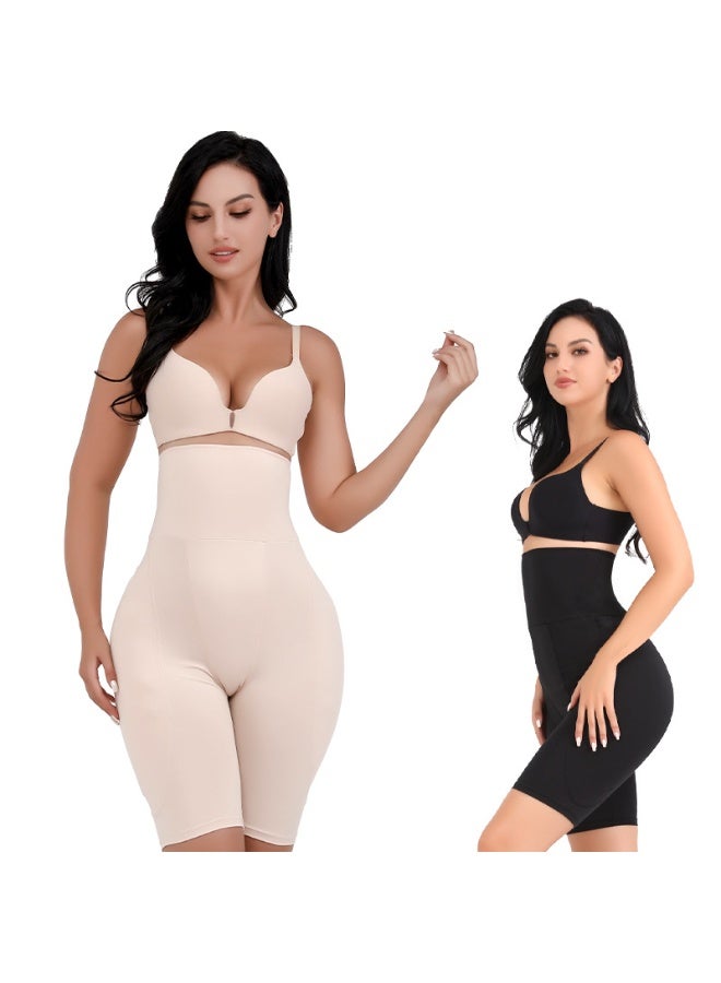 KUYING High Waisted Anti Glare Postpartum Waist Cinching And Hip Lifting Safety Pants For Body Shaping Set Of 2 - Image 1