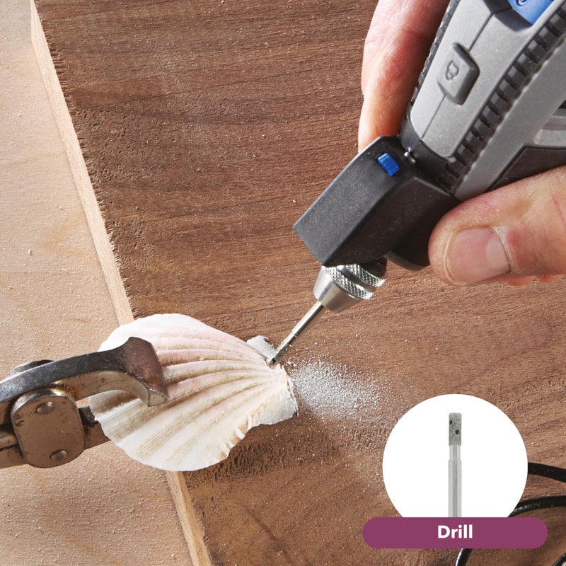 DREMEL مجموعة أدوات دوارة عالية الأداء Dremel 4300-5/40 مع ضوء LED - 5 ملحقات و 40 ملحقًا - مثالية للطحن والقطع ونحت الخشب والصنفرة والنقش - Image 5