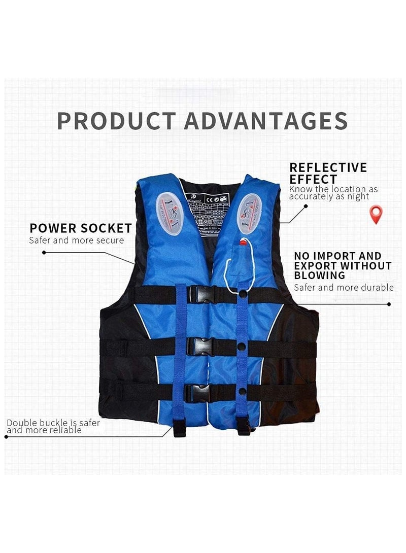 ريبنيو سترة سباحة احدث الموديلات سترات السلامة مقاس وسط (ازرق) - Image 5