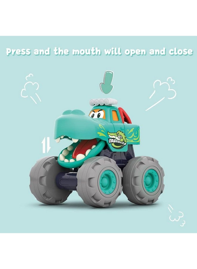 Woby Monster Truck Car Toys for 12-18 Months Baby,1-2 Birthday Gifts Toys,3 Pack of Friction Powered Pull Back Animal Cars Vehicles - Image 4