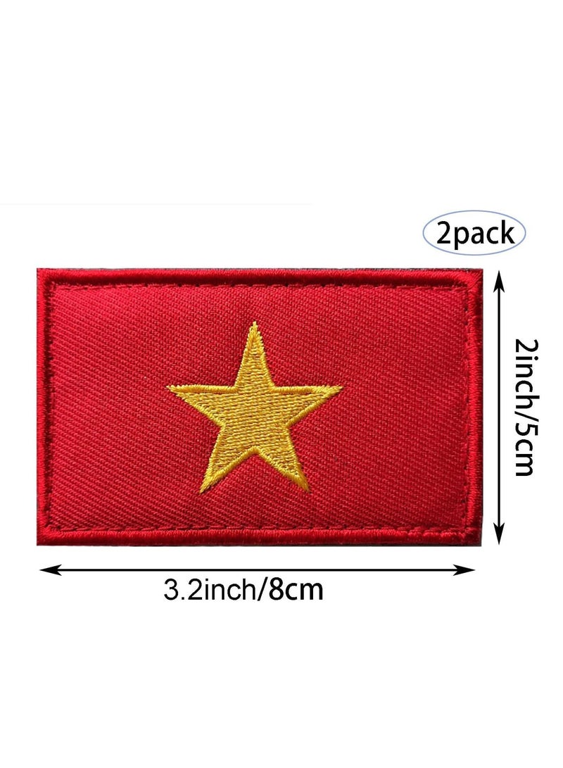 Generic Pack of 2pcs Embroidered Flag Patches - Perfect for Jackets - Backpackers - Travelers - Uniforms - Jeans and Hats - Tactical Embroidered Patches  - Image 2