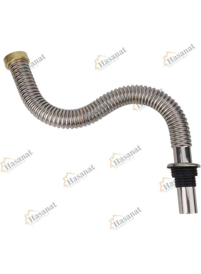 HASANAT ESSENTIALS مرشح تصريف عالمي مرن 1 1/4 بوصة إلى 32 مم كروم لمغسلة المطبخ ومغسلة الحمام - Image 2