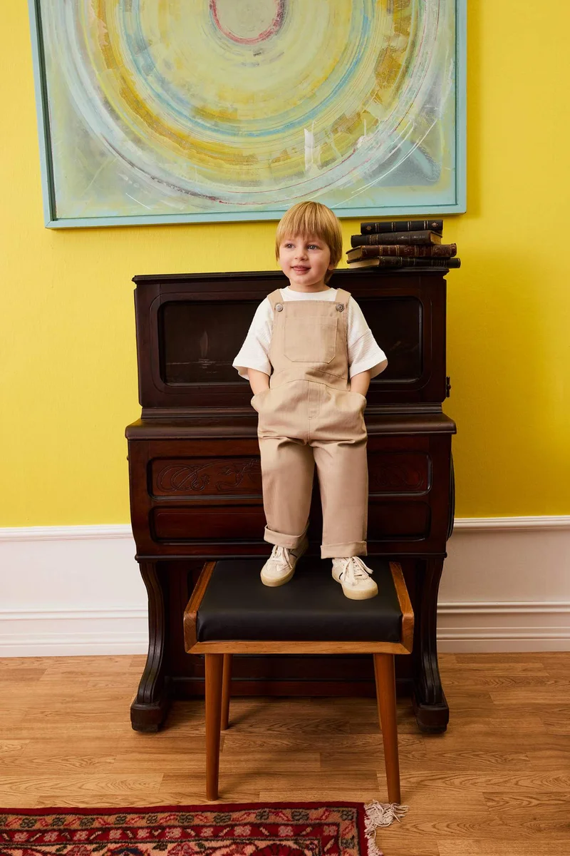 ديفاكتو Baby Boy Gabardine Jumpsuit