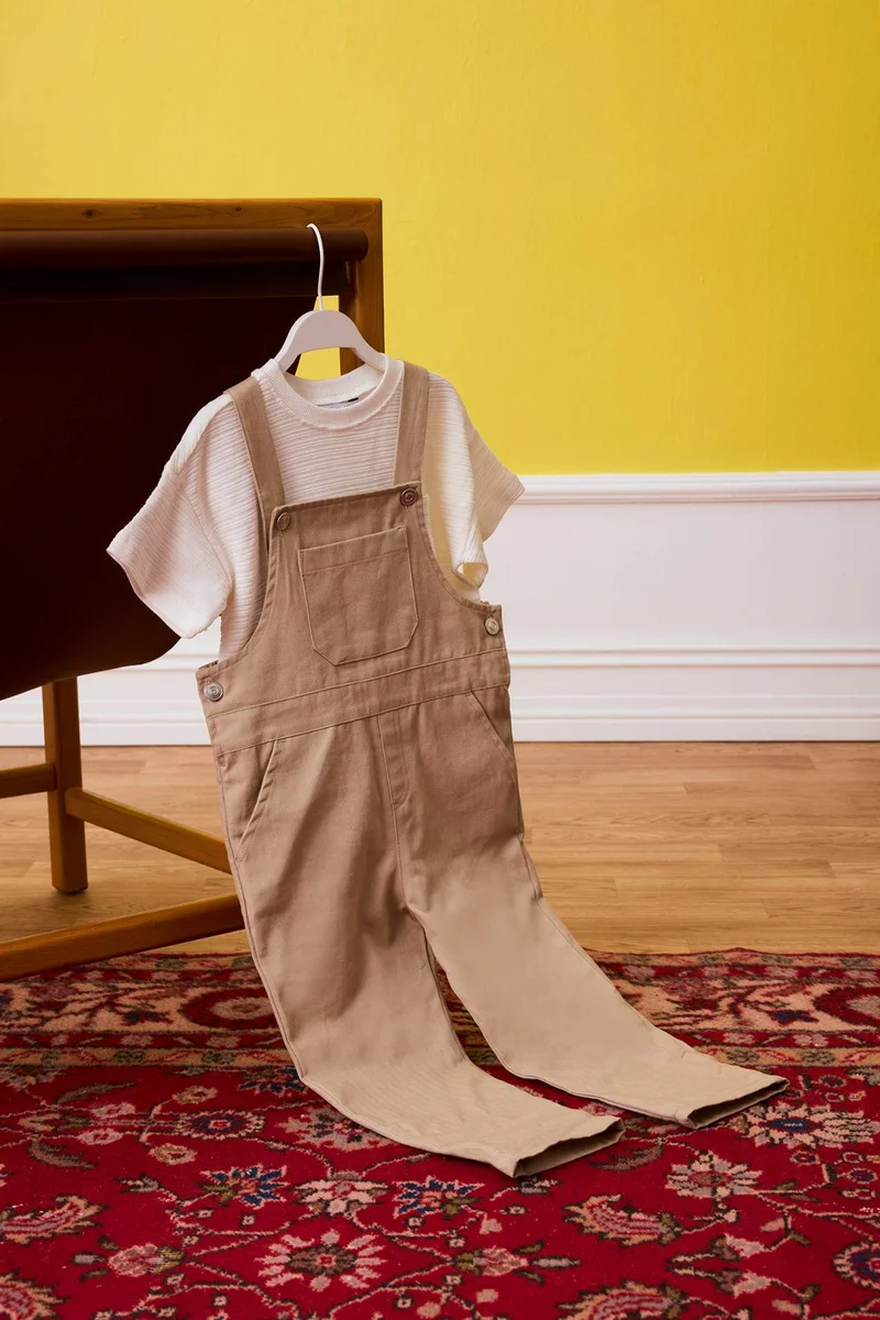 ديفاكتو Baby Boy Gabardine Jumpsuit