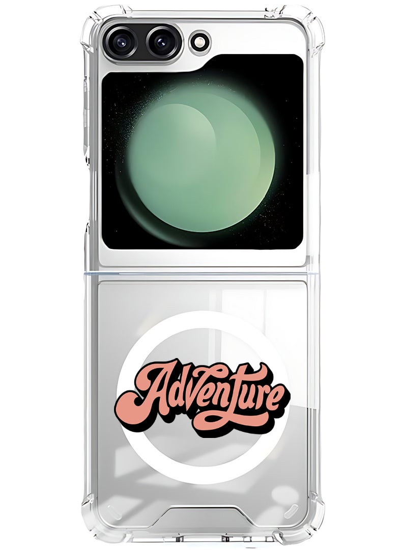 Theodor Magnetic Case for Samsung Galaxy Z Flip 5 Compatible with MagSafe Wireless Charging, Shockproof Phone Bumper Cover Adventure - Image 1