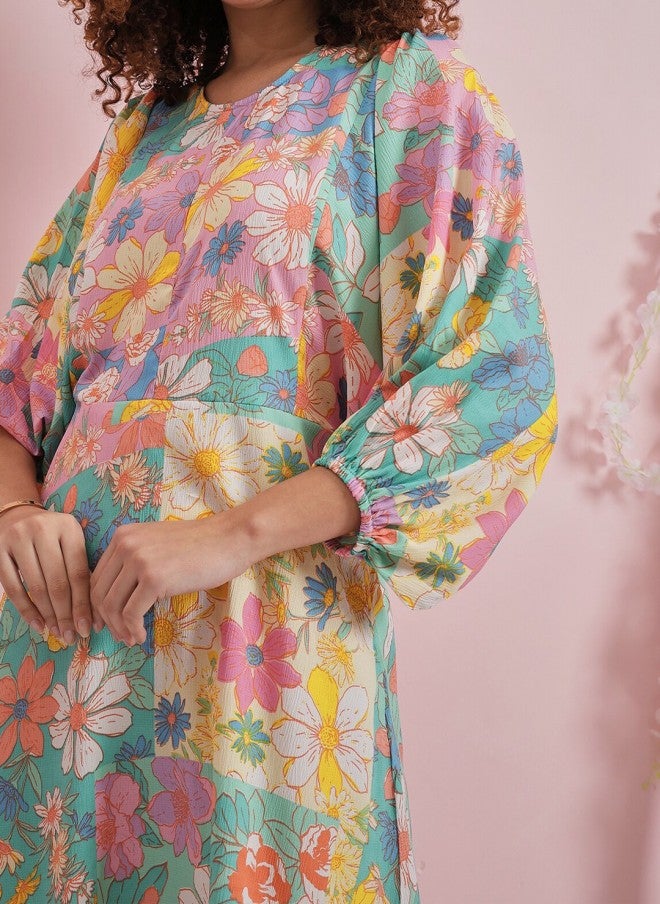 Athena Floral Printed Maxi Dress for Women - Image 2