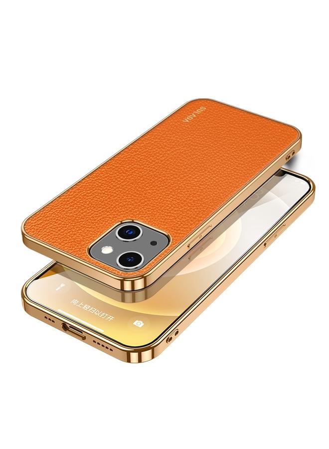 The Bros Case For iPhone 14 Shockproof TPU + Handmade Leather Phone Case