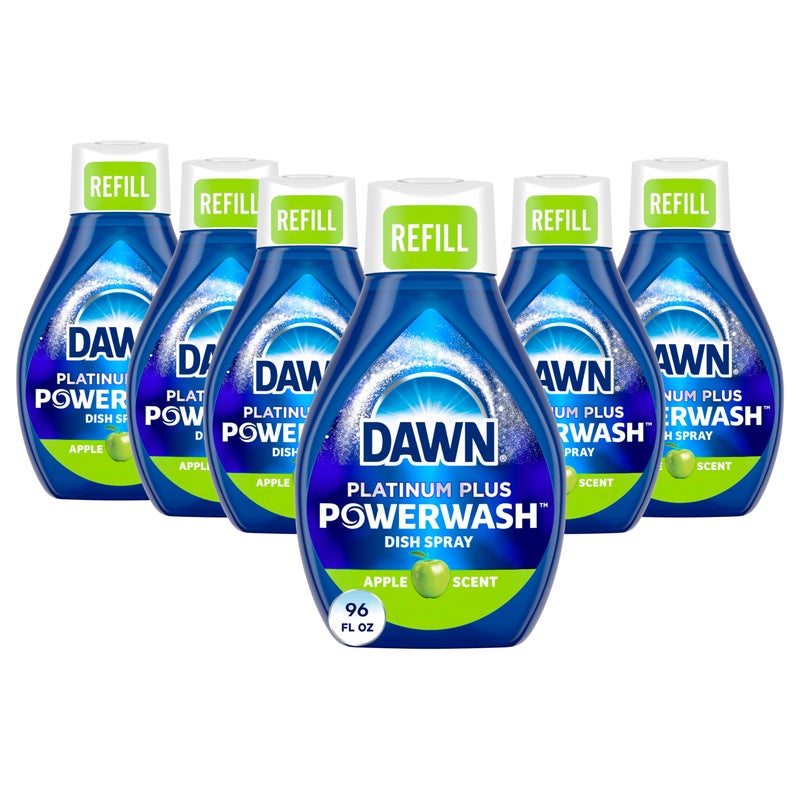 Dawn Platinum Powerwash Dish Spray, Dish Soap Cleaning Spray, Apple Scent Refill, Dish Soap Liquid, 16 Fl Oz (Pack of 6) - Image 1