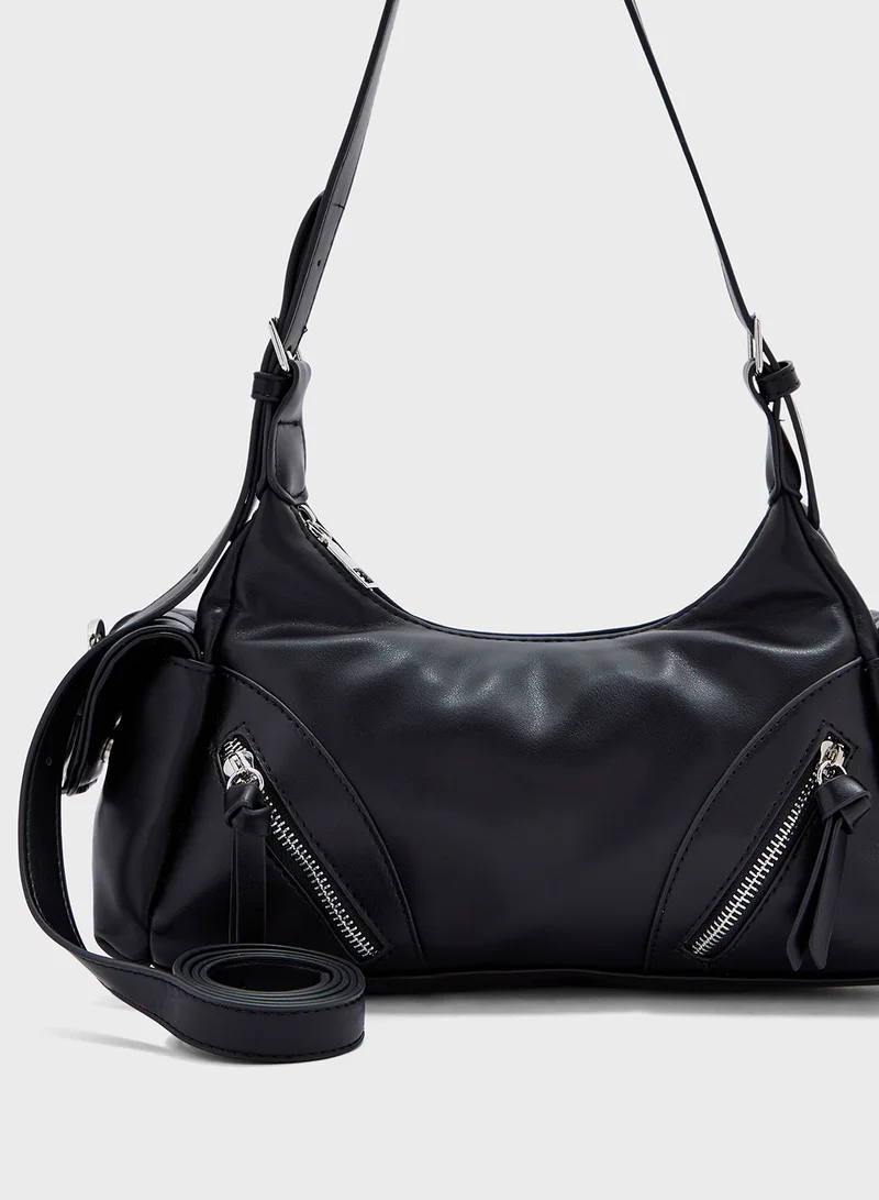 Ginger Multi Pocket Detail Shoulder Bag