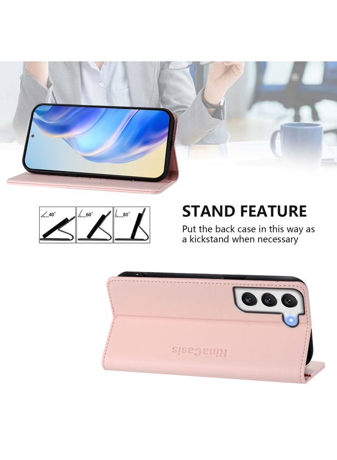 اس-توب جراب لهاتف Samsung Galaxy S21+ 5G RC01 جراب هاتف جلدي مزدوج الطي مزود بخاصية الشفط المغناطيسي بتقنية RFID - Image 4