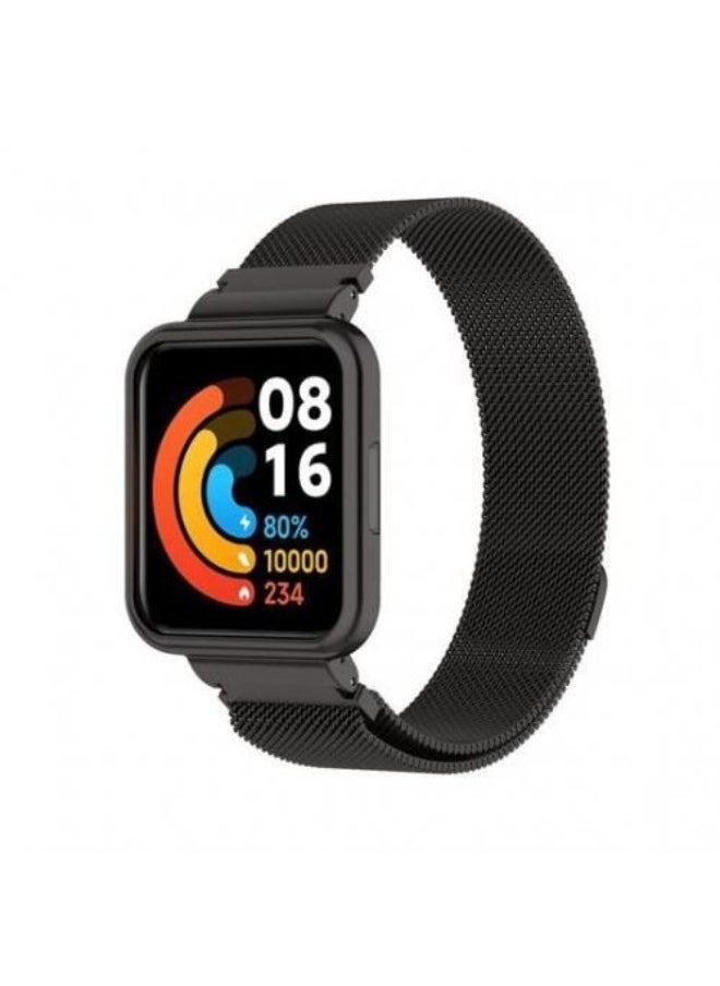 Generic - Milanese Magnetic Watch Band Strap For Xiaomi Redmi 2 Lite / Redmi Watch 2 Black - Image 1