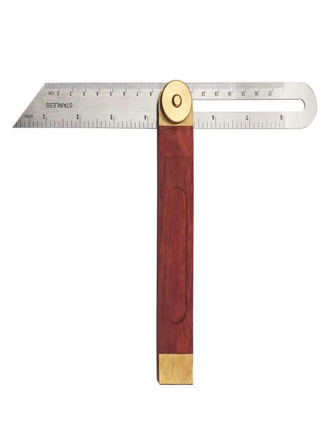 LYFJXX Bevel Gauge, Sliding Bevel Gauge, 8 Inch T Bevel Angle Finder with Wooden Handle T Measurements Ruler for for Craftsman Carpenter - Image 1