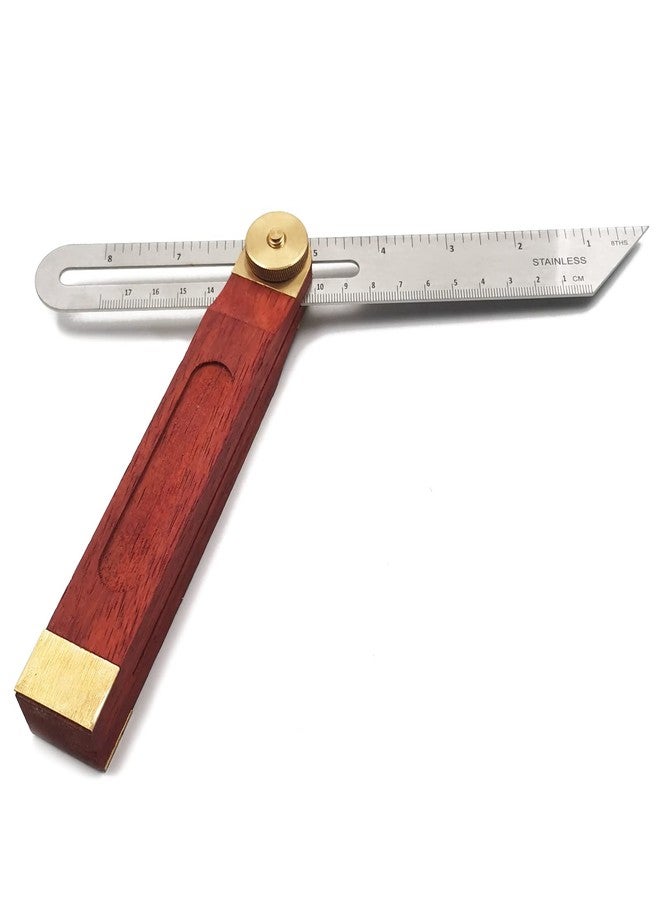 LYFJXX Bevel Gauge, Sliding Bevel Gauge, 8 Inch T Bevel Angle Finder with Wooden Handle T Measurements Ruler for for Craftsman Carpenter - Image 2
