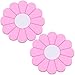 MEAJOO 2Pack Car Cup Holder Coaster Inserts Daisy Shape 275 Inch NonSlip Silicone Cup Holder Insert Universal NonSlip Cup Holders Car Accessories Interior for Women and Man Pink - Image 2