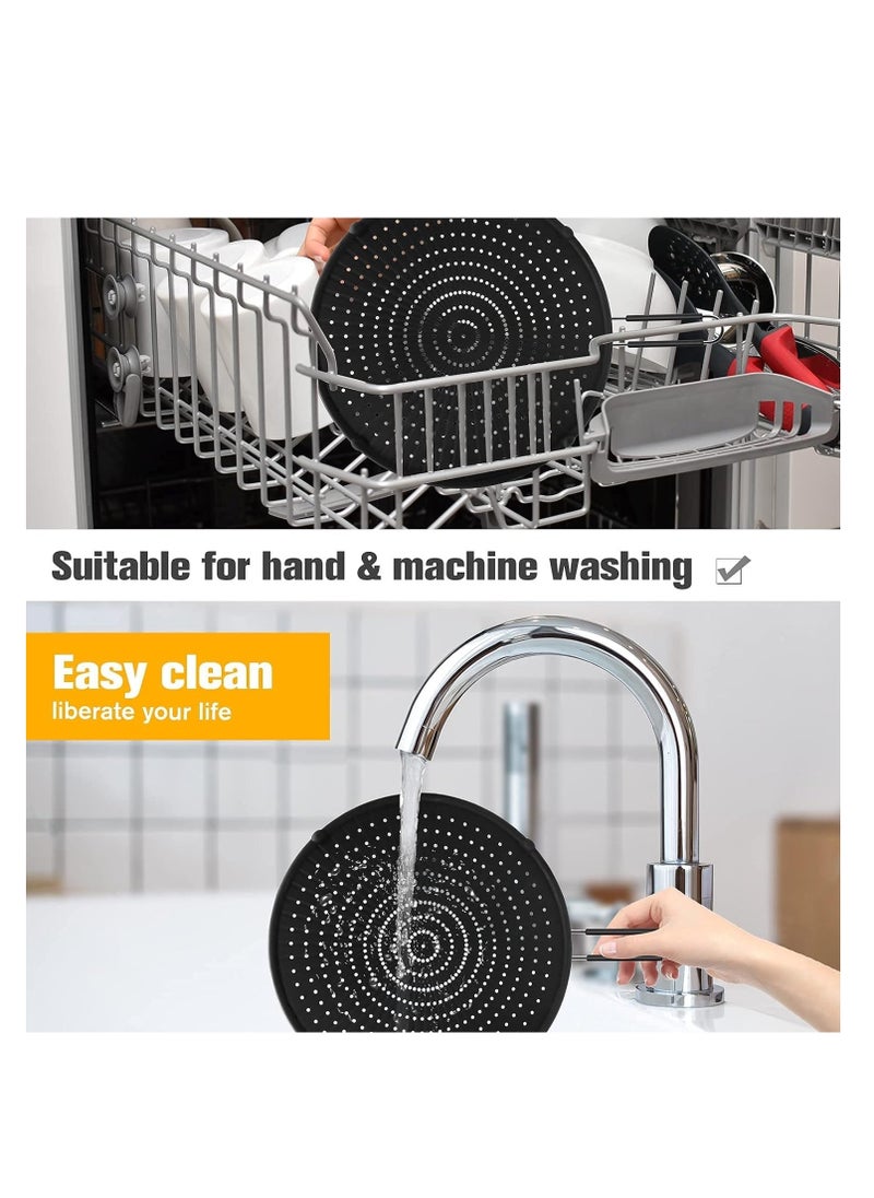 Silicone Splatter Screen for Frying Pan 13”, Multi-Use Grease Splatter Guard Heat Resistant to Hot Oil Food Safety Oil Splash Guard