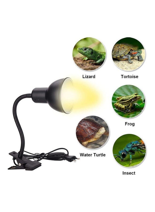 B&K Reptile Heat Lamp, Clamp Lamp for Aquarium Adjustable Holder and Temperature with 360°Rotatable Clip for Turtle Snake Aquarium