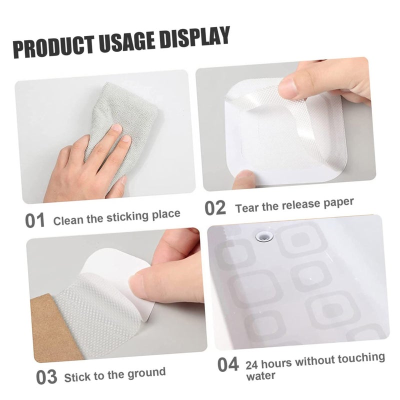 5 Pack Non Shower Stickers Peva Bathroom Adhesive Safety Decals for Bathtub - Image 4