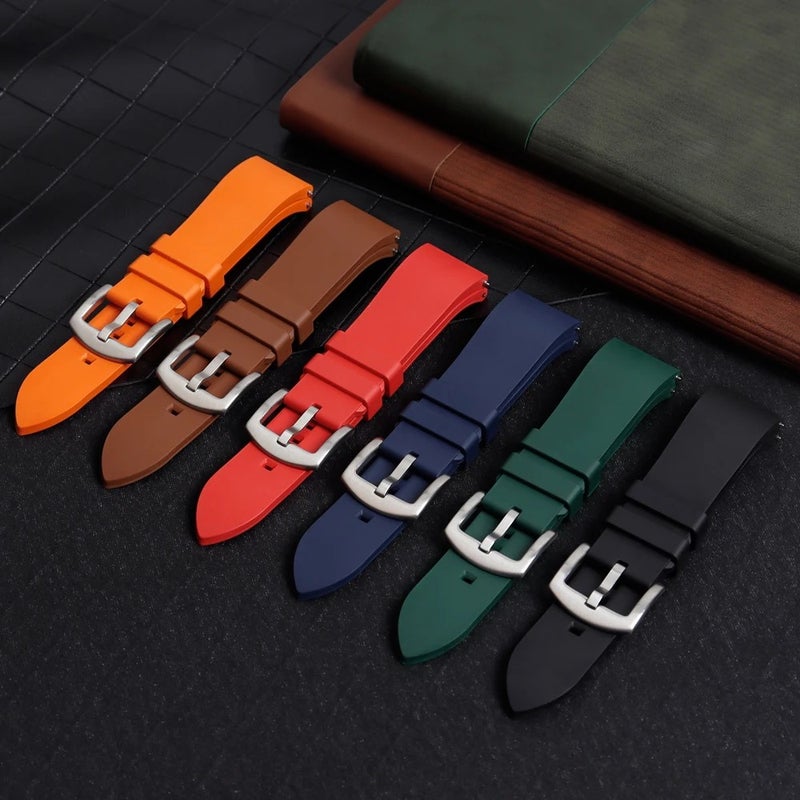 Bluejw Premium Quick Release Silicone FKM Rubber Watch Bands - 18mm 19mm 20mm 21mm 22mm 23mm 24mm Sports Watch Strap - Replace Your Watch Band Easily - Image 3