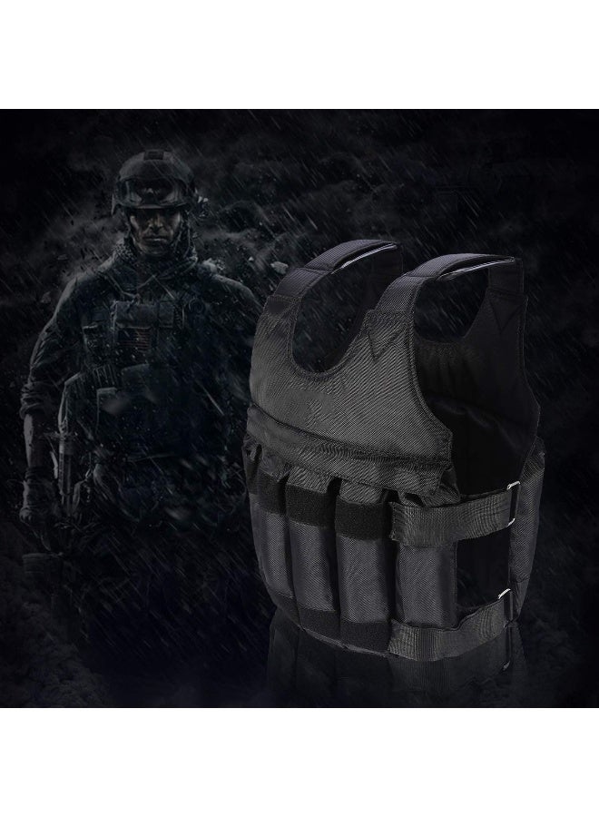 Estink Weighted Vest, 44lbs/110lbs Adjustable Sport Exercise Body Weight Training Vest Jacket Workout Equipment for Men Women Crossfit Strength Training Muscle Building Running Jogging - Image 2