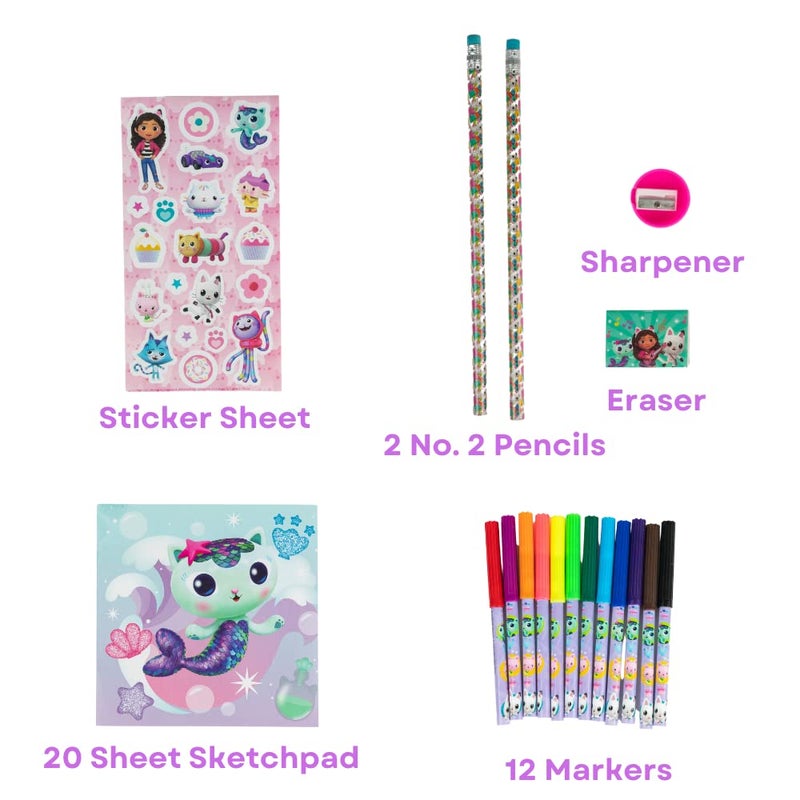 Innovative Designs Gabbyâ€™s Dollhouse Color and Roll Activity Set with Carrying Case, Stickers, & Art Supplies - Image 2