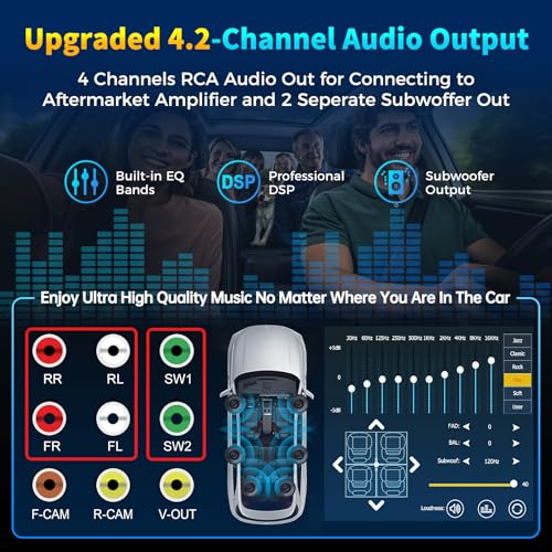 SJoyBring 7 Inch Double Din Car Stereo with Wireless CarPlay and Android Auto, Bluetooth, Phone Mirror Link, HD Touchscreen, Backup Camera, 4.2-Channel, FM/AM Car Radio - Image 3