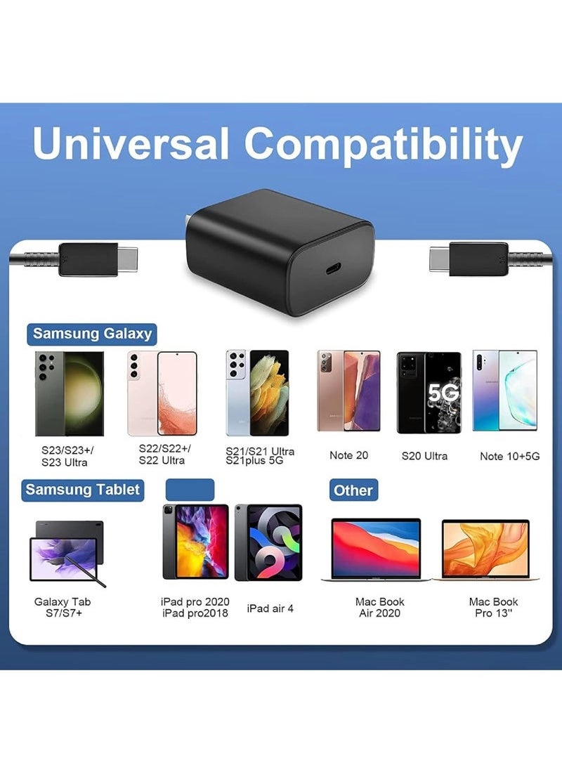 Rock Pow - Power Adapter 45W With Cable Super Fast Charger Type C Super Fast Charger 45W with USB-C Cable, Android Charger for Galaxy S23 Ultra/S23/S23+/S22/S22 Ultra/S22+/Note 10/20/S20/S21/Tab S7/S8/also for Huawei/Xiaomi/iPhone 16/16 Plus/16 Pro/16 Pro Max/iPhone 15/15 Pro Max/15 Plus/15 Pro/iPad Pro/AirPods,etc - Image 1