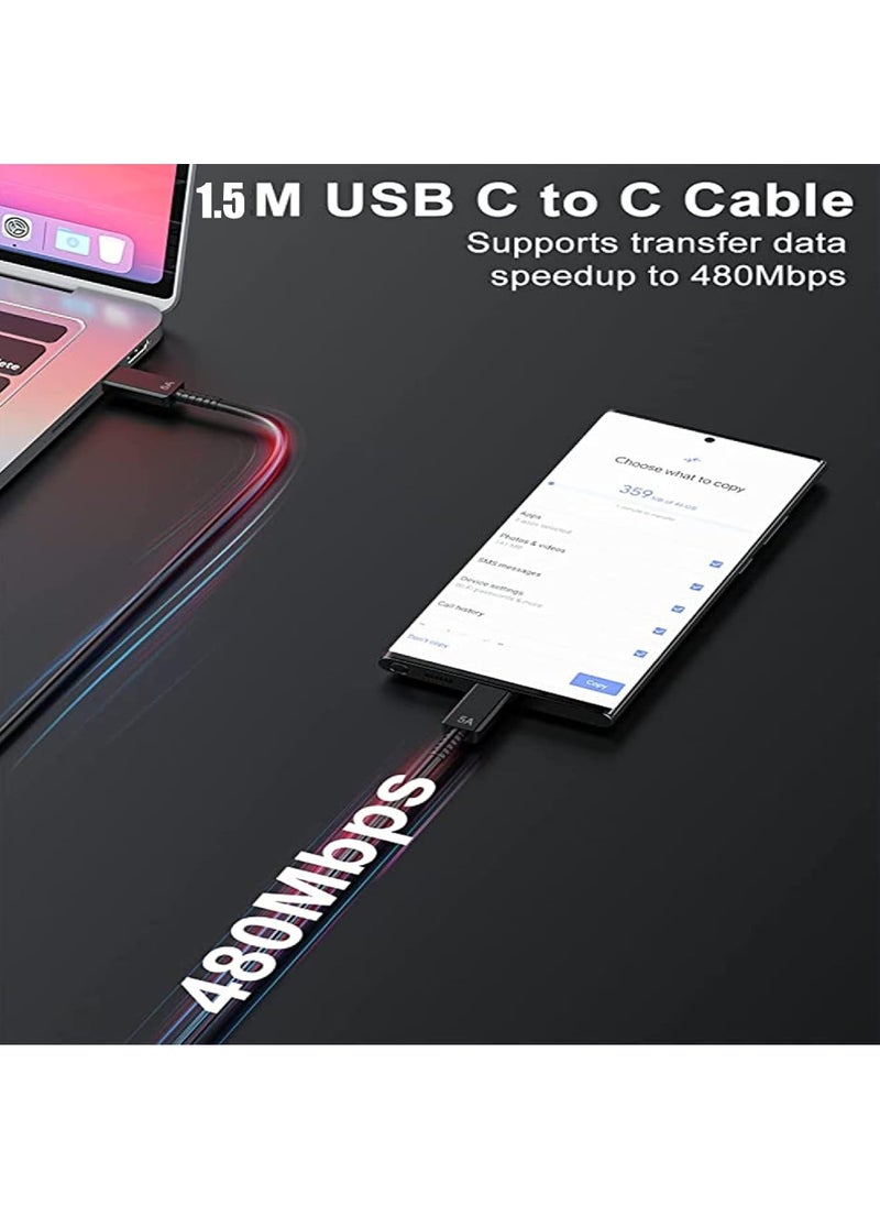 Rock Pow - Power Adapter 45W With Cable Super Fast Charger Type C Super Fast Charger 45W with USB-C Cable, Android Charger for Galaxy S23 Ultra/S23/S23+/S22/S22 Ultra/S22+/Note 10/20/S20/S21/Tab S7/S8/also for Huawei/Xiaomi/iPhone 16/16 Plus/16 Pro/16 Pro Max/iPhone 15/15 Pro Max/15 Plus/15 Pro/iPad Pro/AirPods,etc - Image 1