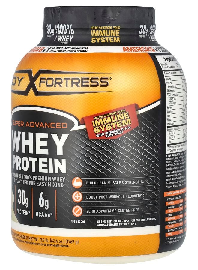 Body Fortress Super Advanced Whey Protein Vanilla 3.9 lb (1769 g) - Image 2