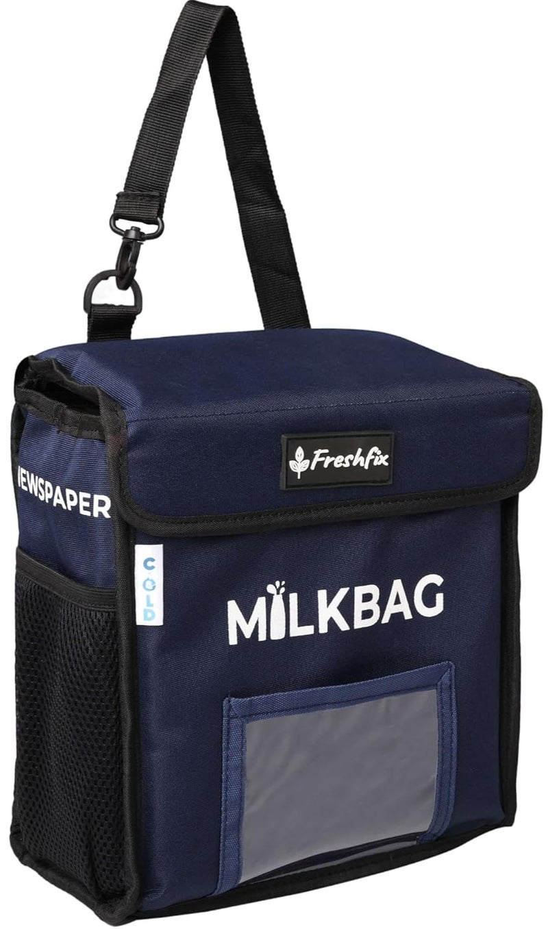 Freshfix Freshfix Milk Bag for Door Hanging Insulated and Waterproof Storage for HomeMain Door Holder for Milk Packets Bottles Outdoor Gate Delivery Basket Box News Paper Notes with Free Ice Packet  - Image 1
