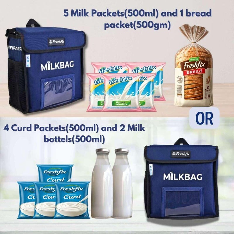 Freshfix Freshfix Milk Bag for Door Hanging Insulated and Waterproof Storage for HomeMain Door Holder for Milk Packets Bottles Outdoor Gate Delivery Basket Box News Paper Notes with Free Ice Packet  - Image 5