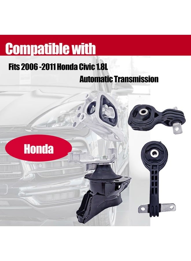 PateWin Engine Motor Mount Compatible with Fits 2006 2007 2008 2009 2010 2011 Honda Civic 1.8L A4530 A4534 A4543 A4546 - Image 2