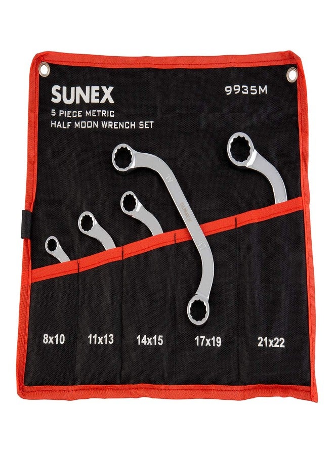 SUNEX TOOLS 9935M Metric Half Moon Wrench Set, 5-Piece - Image 1