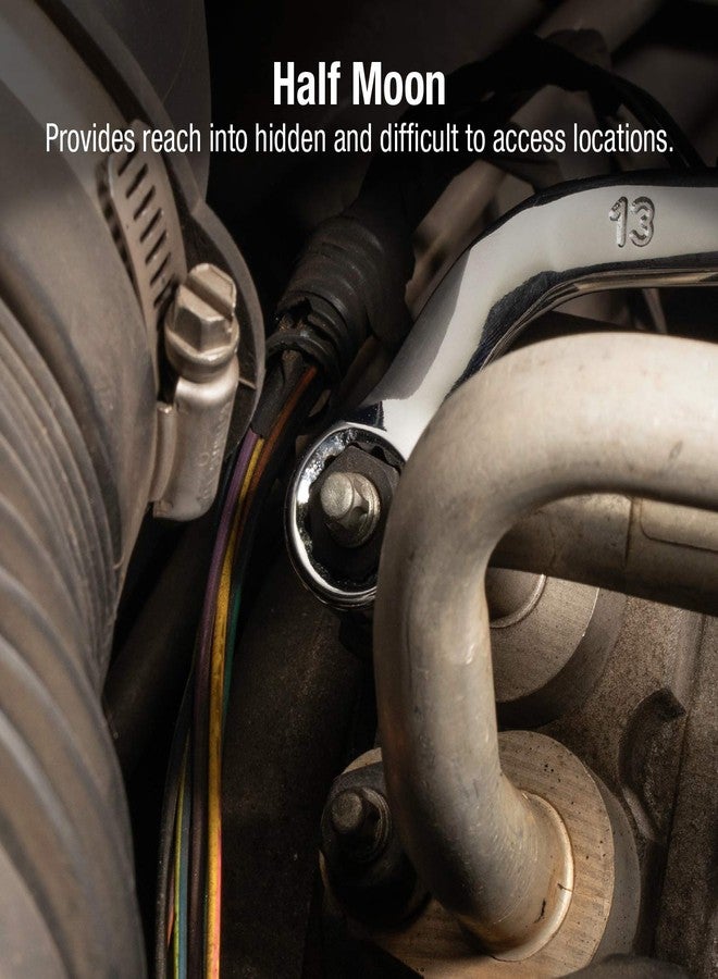 SUNEX TOOLS 9935M Metric Half Moon Wrench Set, 5-Piece - Image 4