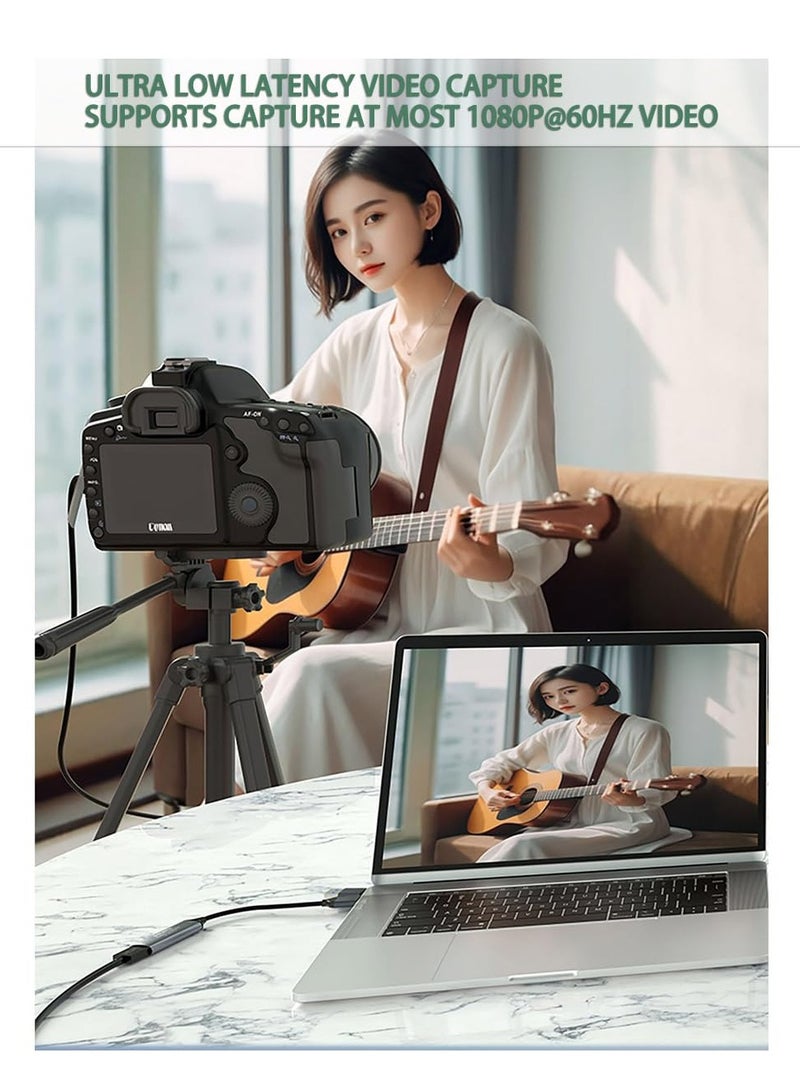 Excefore 4K HDMI Capture Card for Streaming and Recording, USB 3.0 to Type C, 1080P 60FPS, Ideal for Gaming, Live Broadcasts, Video Conferences, and Online Teaching - Image 5