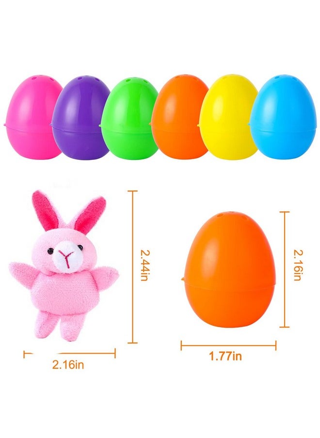 ThinkMax ThinkMax 24 pcs Easter Eggs Filled with Mini Plush Animals Toy for Basket Stuffers/Fillers, Hunt, Party Favor  - Image 4