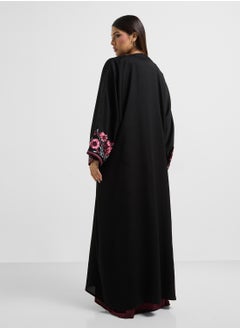 hayas closet Embroidered Flared Sleeve Abaya  - Image 2