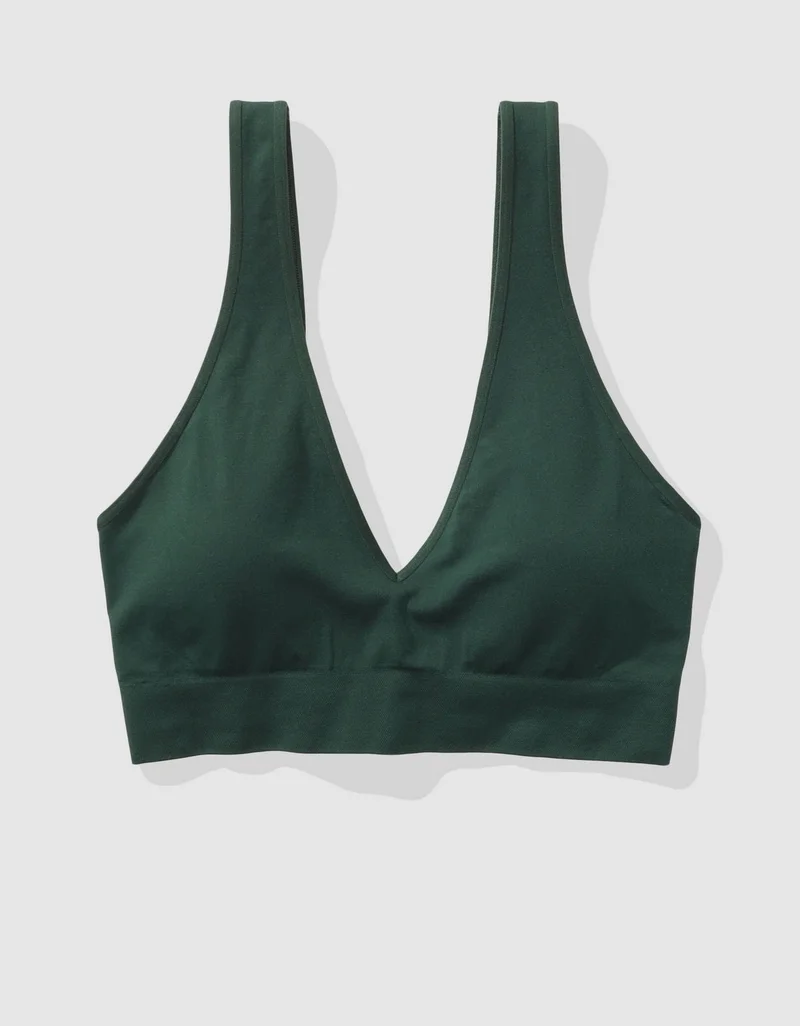 Aerie Superchill Seamless Padded Plunge Bralette