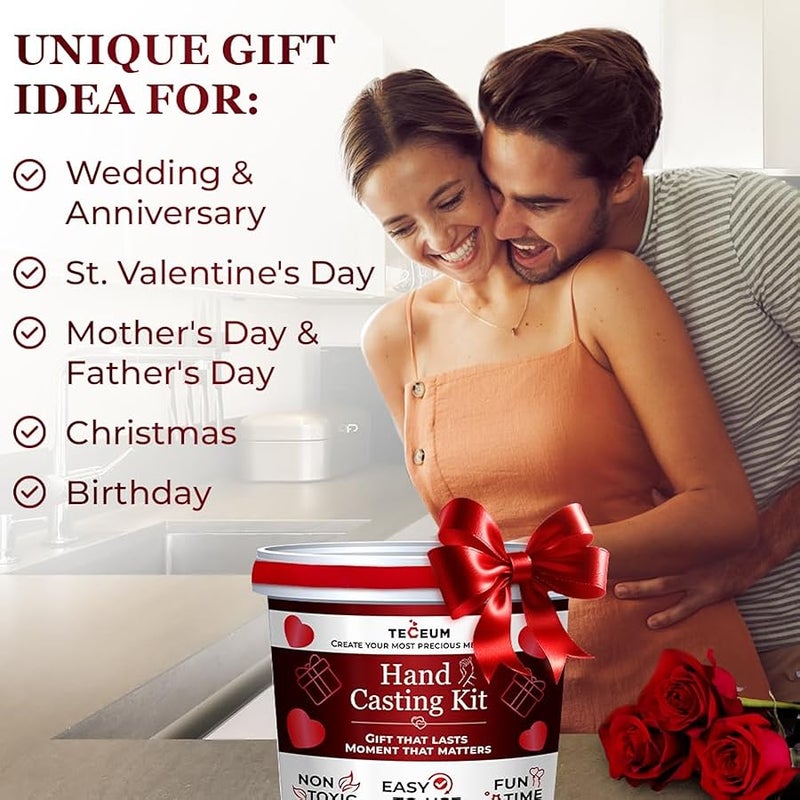 TECEUM Hand-Molding Kit - Hand Casting Kit for Family & Couples Plaster, DIY, Gift 1 - Image 2