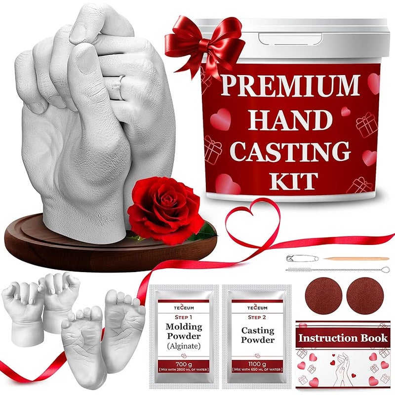 TECEUM Hand-Molding Kit - Hand Casting Kit for Family & Couples Plaster, DIY, Gift 1 - Image 1
