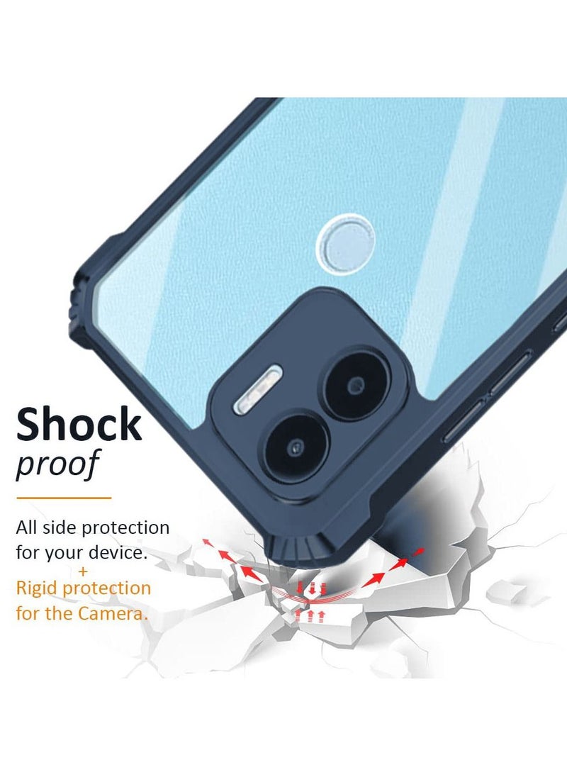 Generic - Xiaomi Redmi A1 PLUS/Redmi A2 PLUS Mobile Phone Case Cover, Ultra-Thin Lightweight Cover Soft TPU Bumper + Acrylic Clear Back Case Cover - Image 1