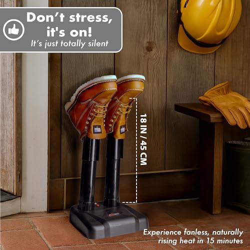 JobSite Boot Dryer - Silent Shoe Dryer & Warmer For Work Boots, Gloves & Shoes - Fanless Convection Dry - Helps Reduce Odor - 2 pack - Image 2