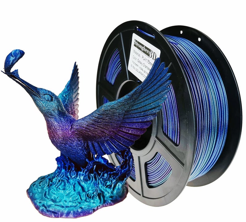 Stronghero3D PLA 3D Printer Filament 1.75mm,Sparkle Twinkling Filament,Glitter Galaxy,Purple Gradient,Multi Color, Accuracy +/-0.05mm Net Weight 1kg(2.2Lbs) for Bambulab P1P P1S H2D - Image 1