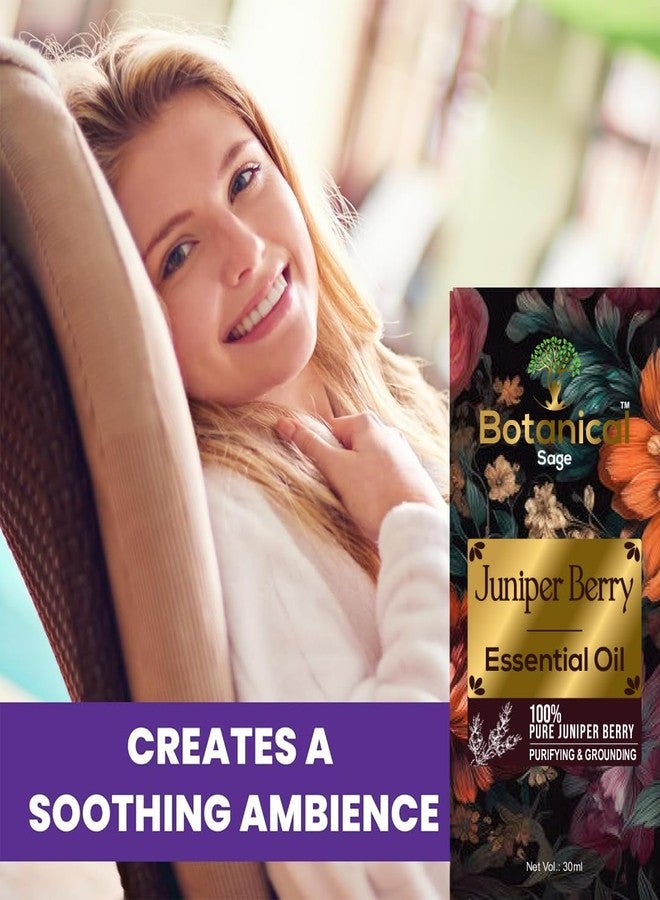 Botanical Sage زيت العرعر العطري من بوتانيكال سيج، 30 مل | زيت عرعر نقي، غير مخفف، ذو جودة علاجية - مثالي للعلاج بالروائح، والنوم الهانئ، وراحة البال، وبشرة صحية - للاستخدام على البشرة - Image 3