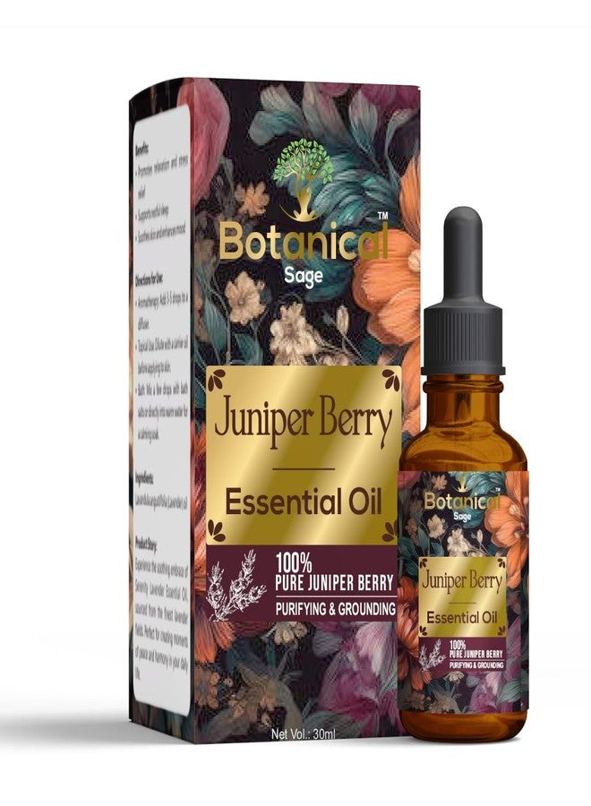 Botanical Sage زيت العرعر العطري من بوتانيكال سيج، 30 مل | زيت عرعر نقي، غير مخفف، ذو جودة علاجية - مثالي للعلاج بالروائح، والنوم الهانئ، وراحة البال، وبشرة صحية - للاستخدام على البشرة - Image 1