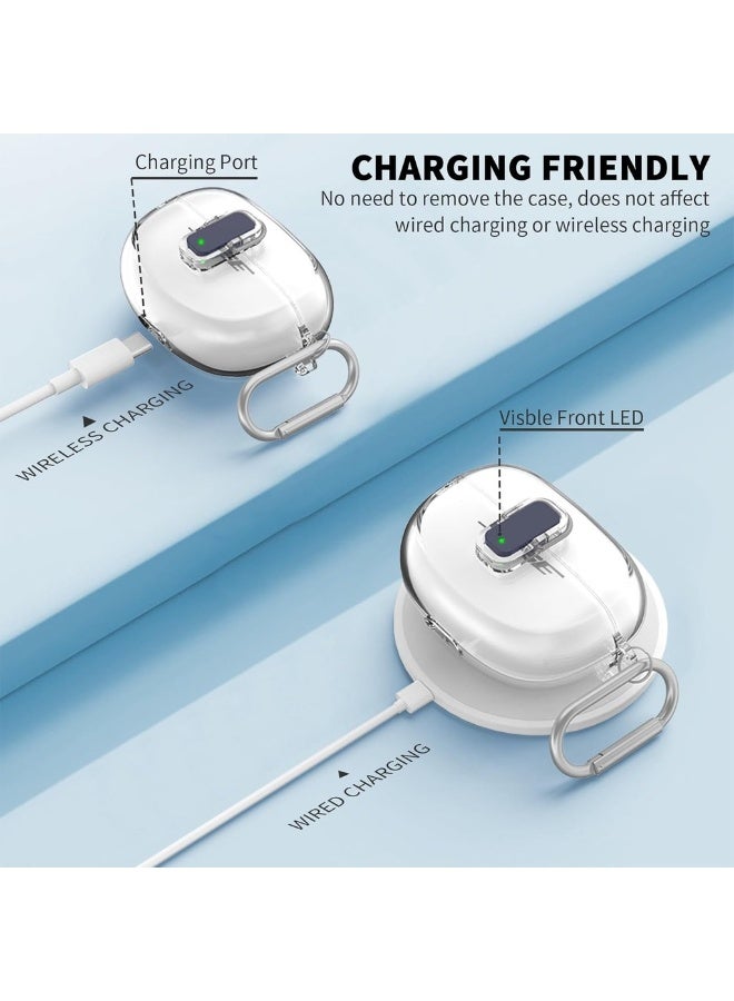 for Bose Ultra Open Earbuds 2024 Case, Soft TPU Shockproof, with Secure Lock & Carabiner & Cleaning Kit, Transparent - Image 5