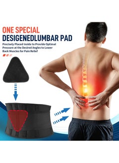 FEATOL Pressure relief back belt, back support belt back brace waist pressure relief belt for pain relief and injury prevention for men and women sciatica, spinal stenosis, scoliosis or herniated disc  - Image 2